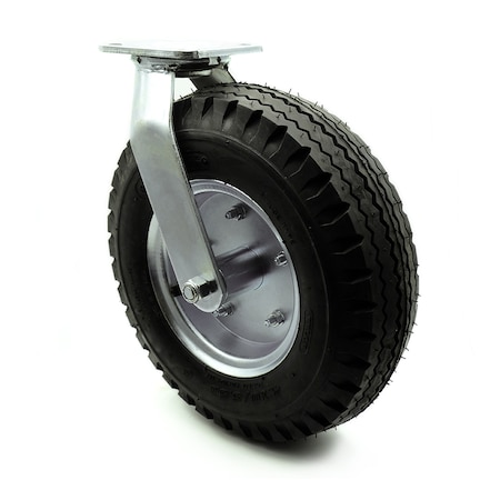 Service Caster 12 Inch Black Pneumatic Wheel Swivel Caster SCC-100S3506-PNB